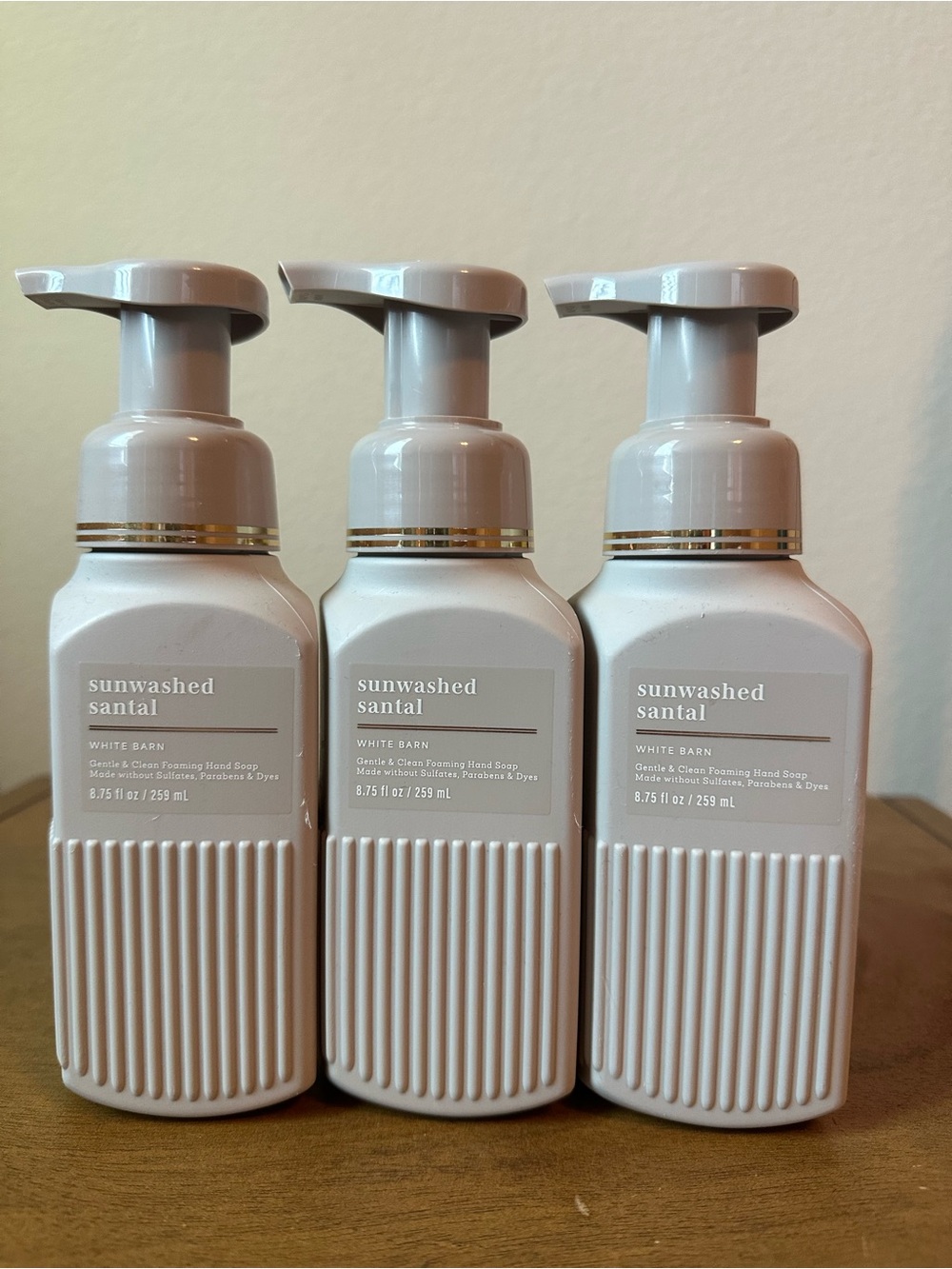 X3 bath and body works Sunwashed Santal Foaming Hand Soaps